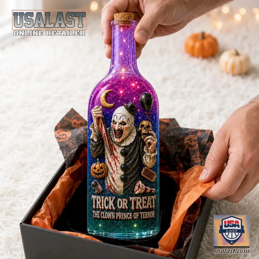 Terrifier Clown Trick Or Treat Halloween Bottle Lamp