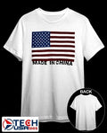 Made in China USA flag shirt by vintagetees
