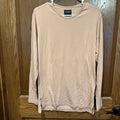 Cuts Split Hem Long Sleeve T Shirt Mens Size M Mocha Crew Neck Casual Top