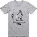 Mens Funny T-Shirt Rabbit Duck Design Regular Fit 100% Cotton Tee