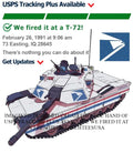USPS Tracking Plus Available we fired it at a T-72 shirt