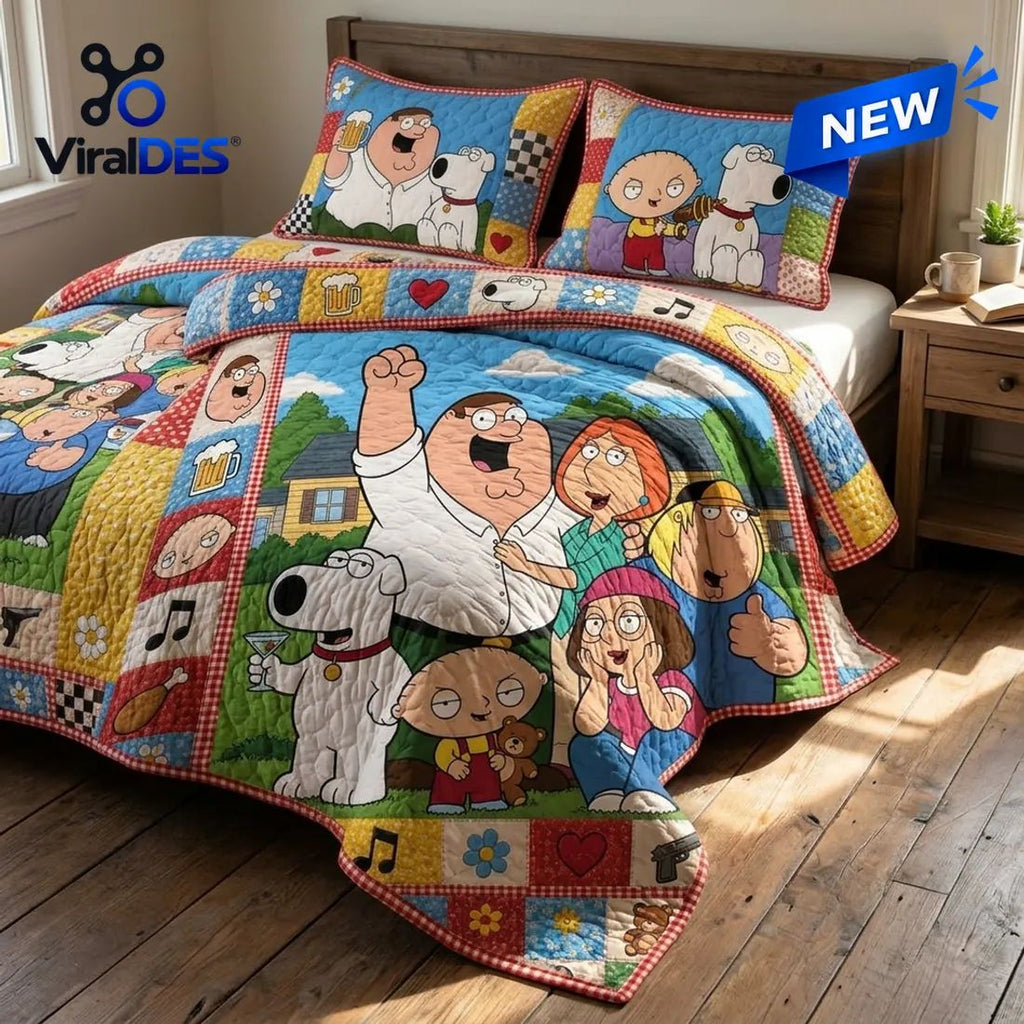 Family Guy Characters Quilted Bedding Set