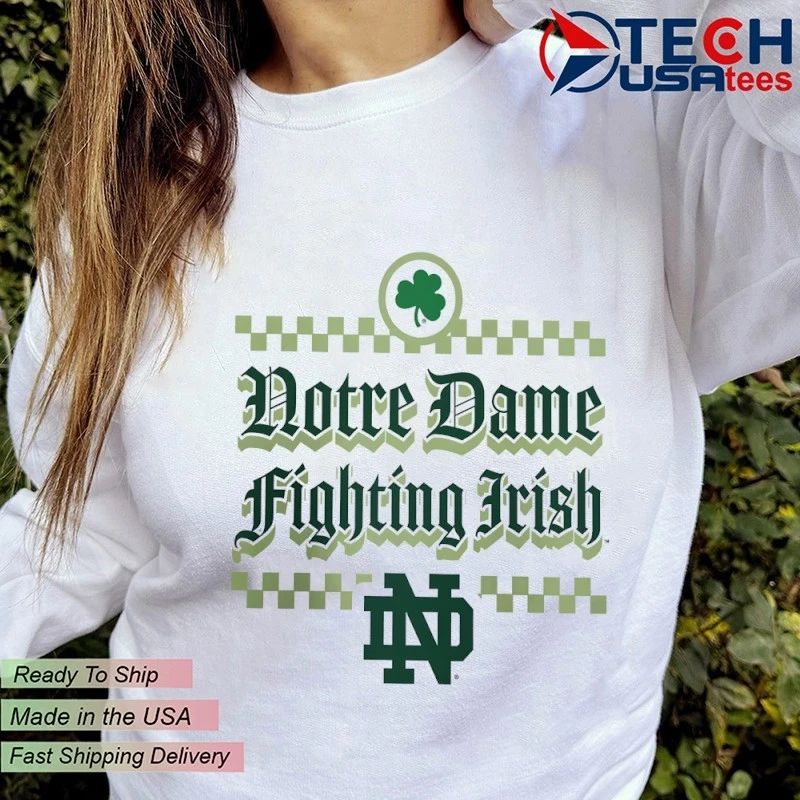 Notre Dame Fighting Irish St. Patrick’s Day checkered shirt