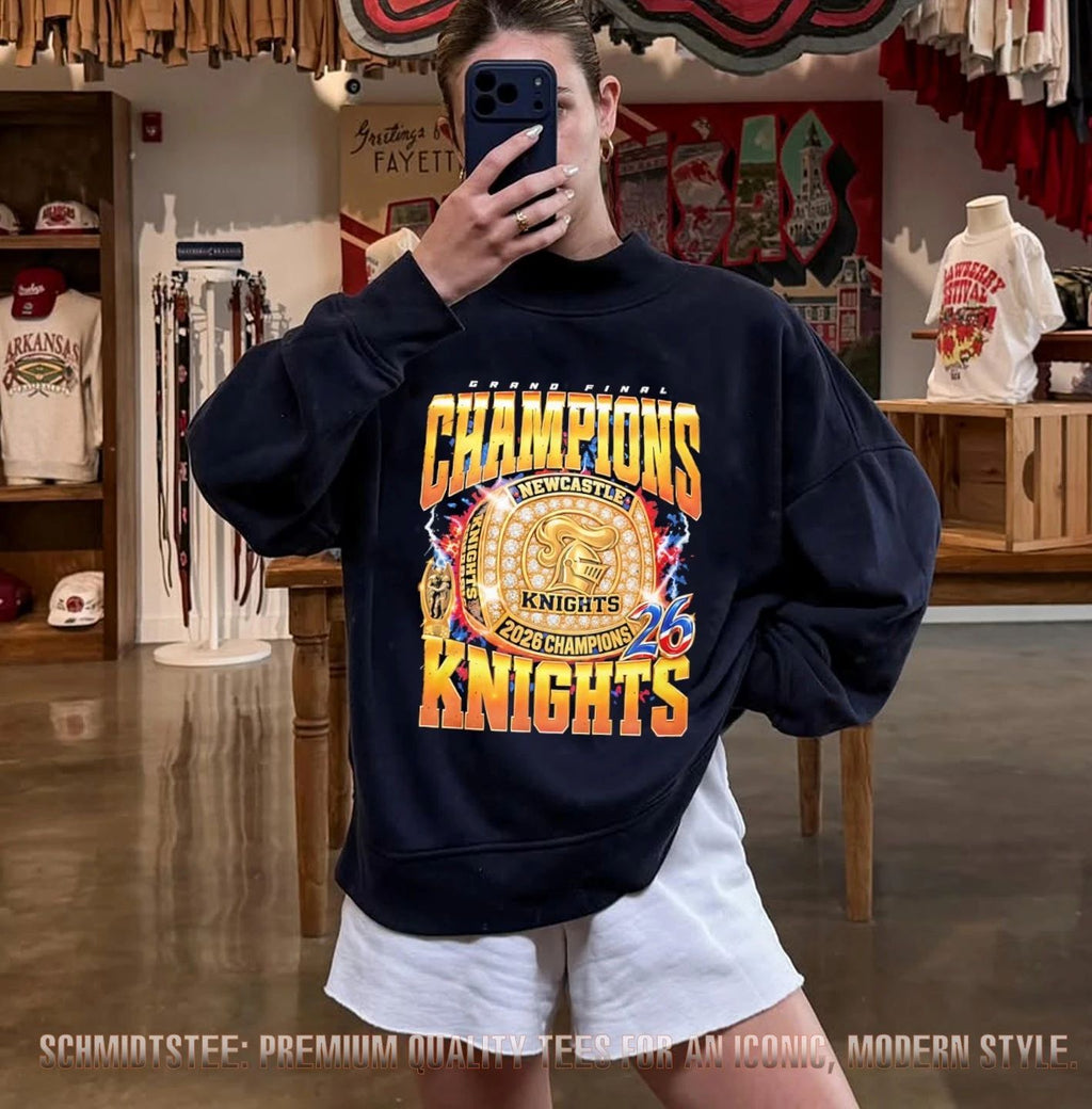 Grand Final Champions Newcastle Knights 2026 gold championship ring shirt