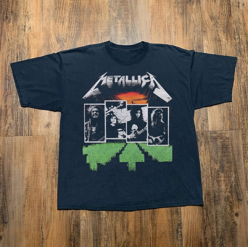 METALLICA Masters of Puppets Concert 1986 Black Unisex T-shirt Size S-5XL