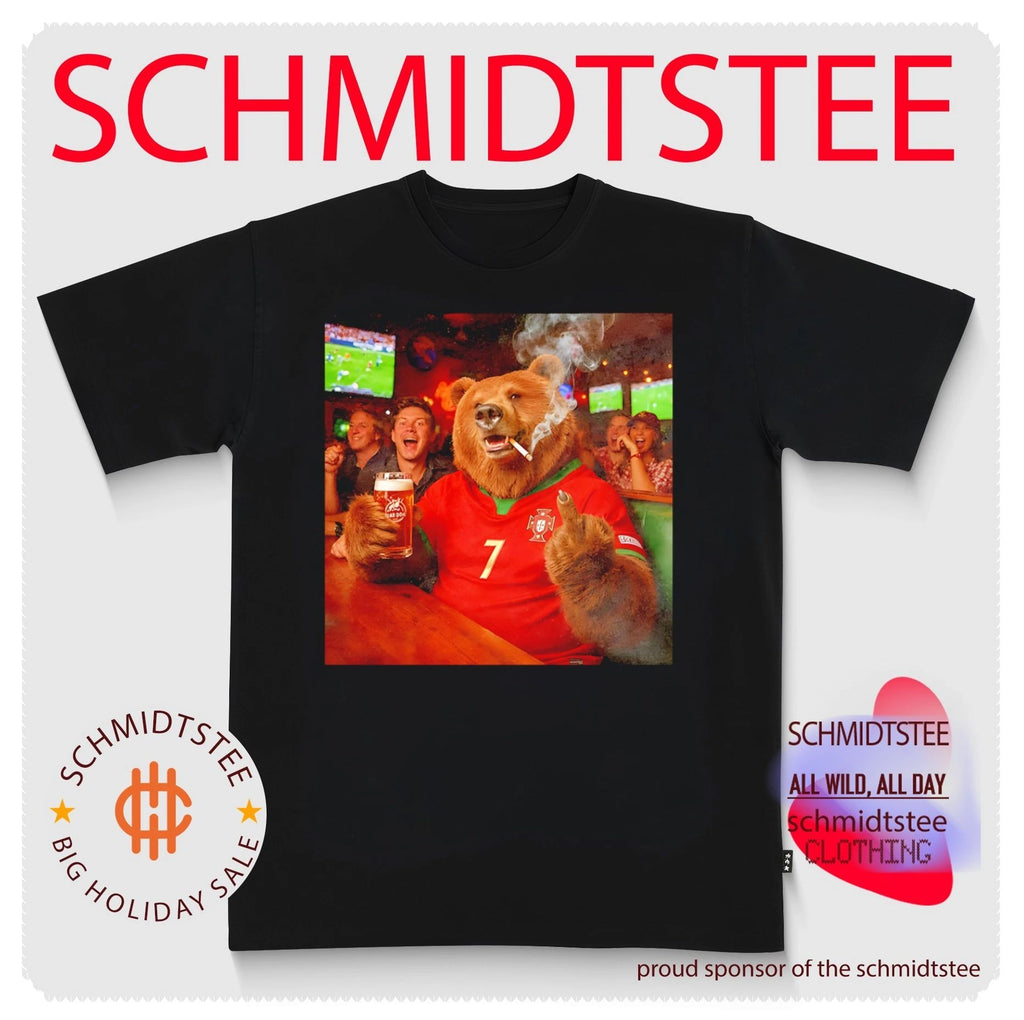 Portugal number 7 jersey Wacky Bear middle finger shirt