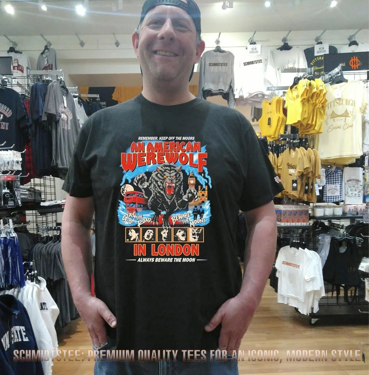 Remember keep off the moors an American werewolf in London always beware the moon shirt
