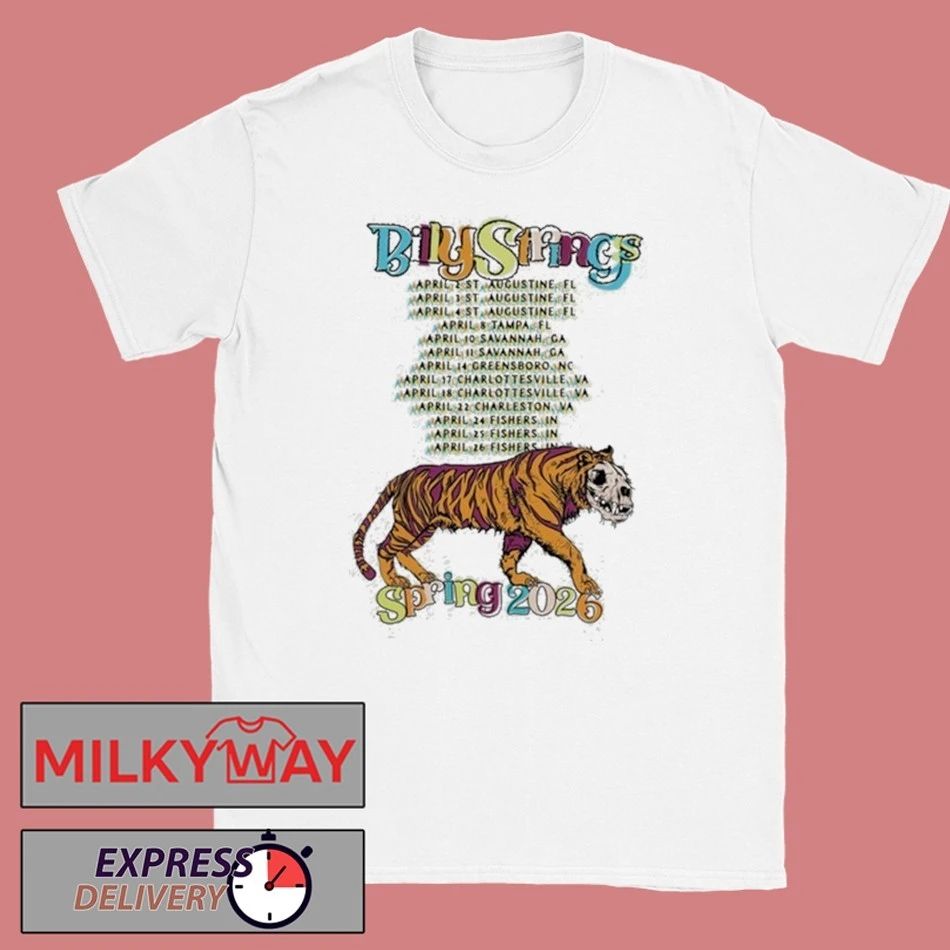 Billy Strings Spring 2026 Tour Tiger Battle shirt