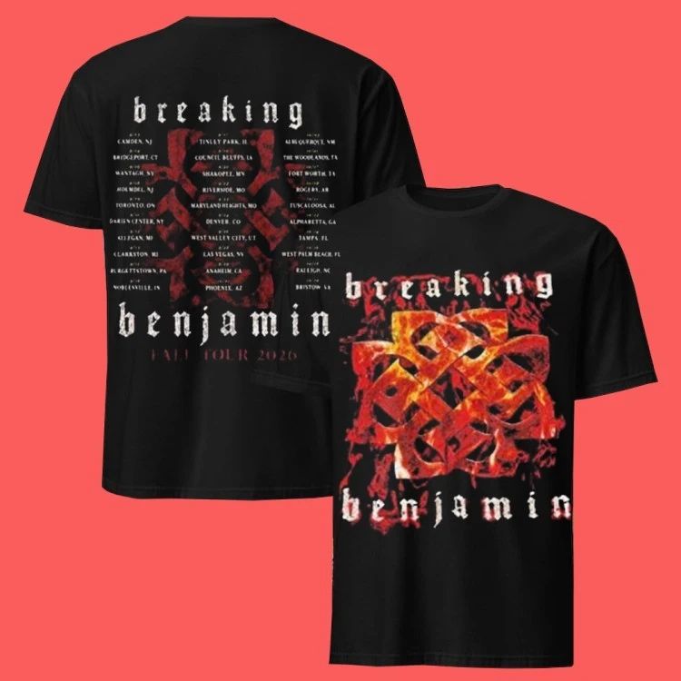 Breaking Benjamin Merch Fall Tour 2026 Logo Tour T-Shirt