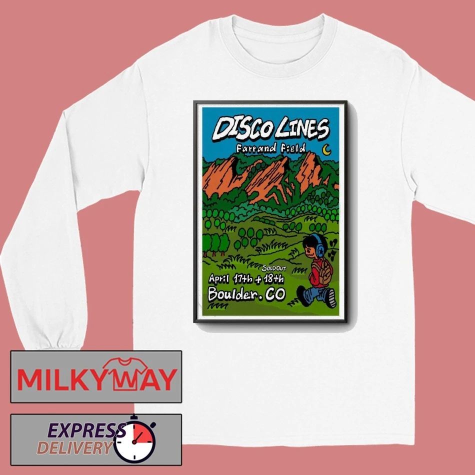 Apr 17-18 2026 Disco Lines Poster Boulder CO shirt