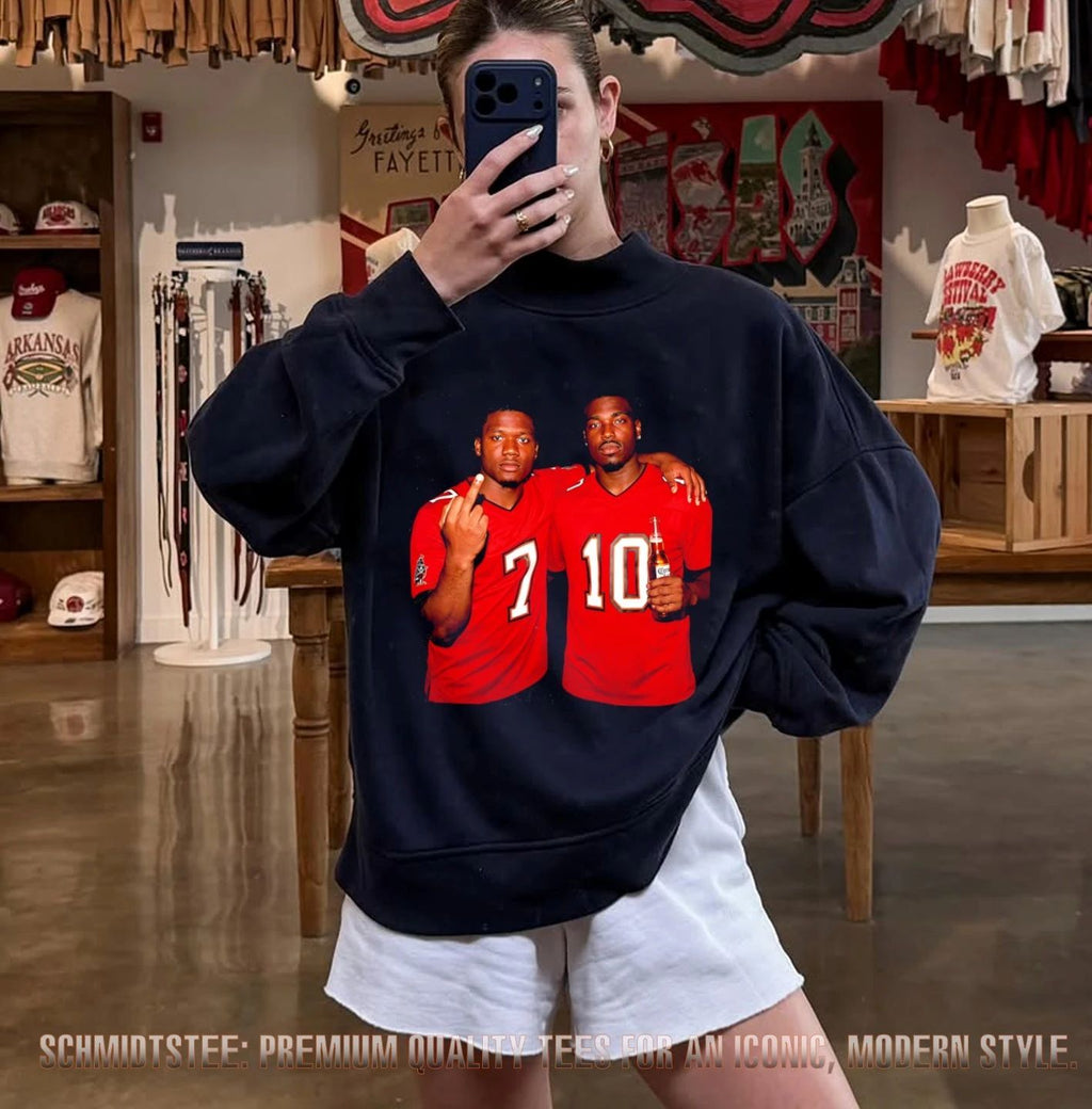 Bucky Irving and Jalon Daniels Tampa Bay Buccaneers beer middle finger shirt