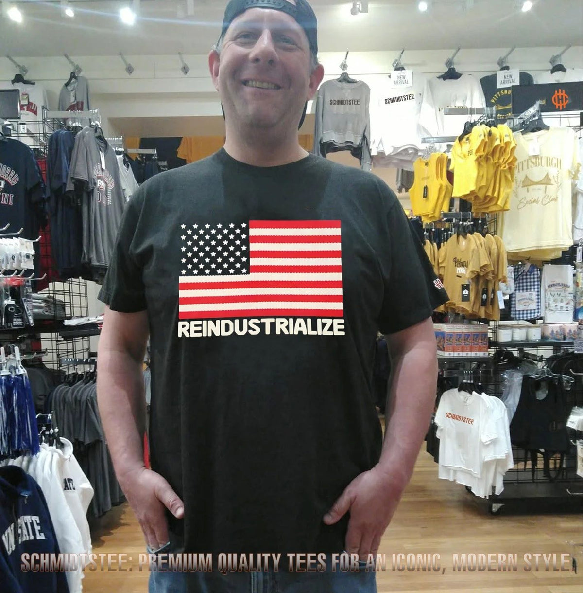 Reindustrialize United States Flag shirt