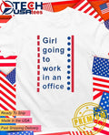 Girl going to work in an office shirt