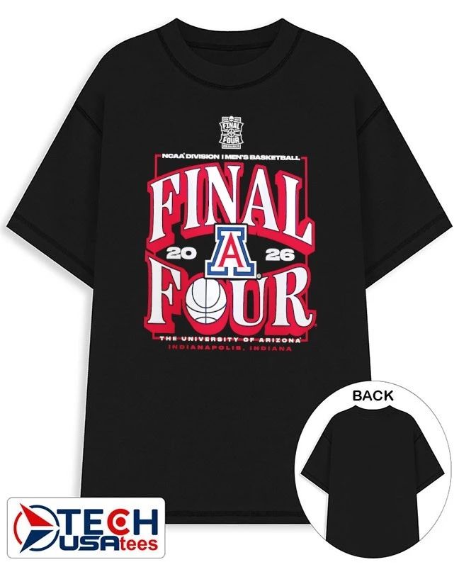 Arizona Wildcats 2026 NCAA Division I Men’s Basketball Final Four shirt by shopncaasports