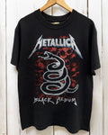 METALLICA The Black Album Heavy Metal Band Black Unisex T-shirt Size S-5XL