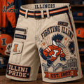 University of Illinois Fighting Illini Khaki Cargo Shorts