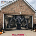 Demonic Spider Lair Halloween Garage Door Banner