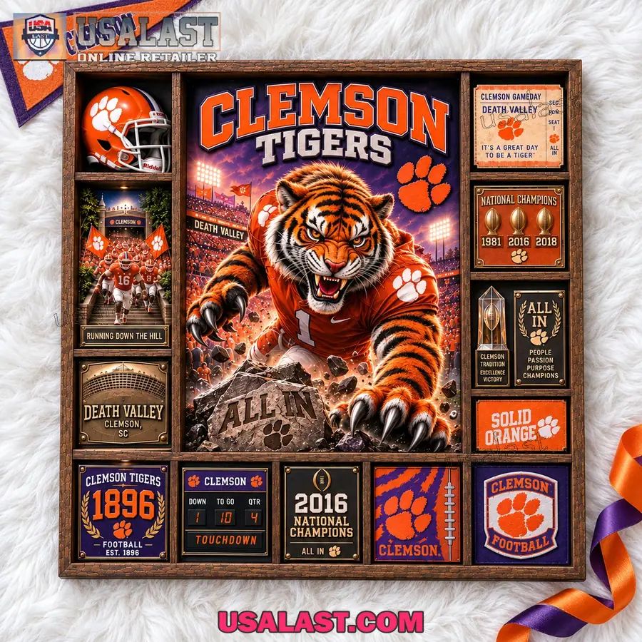 Clemson Tigers Custom Frame Light Box