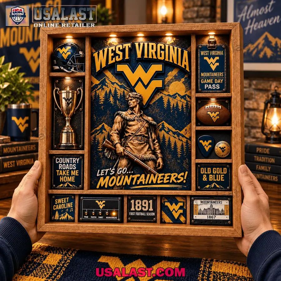 West Virginia Mountaineers Custom Frame Light Box