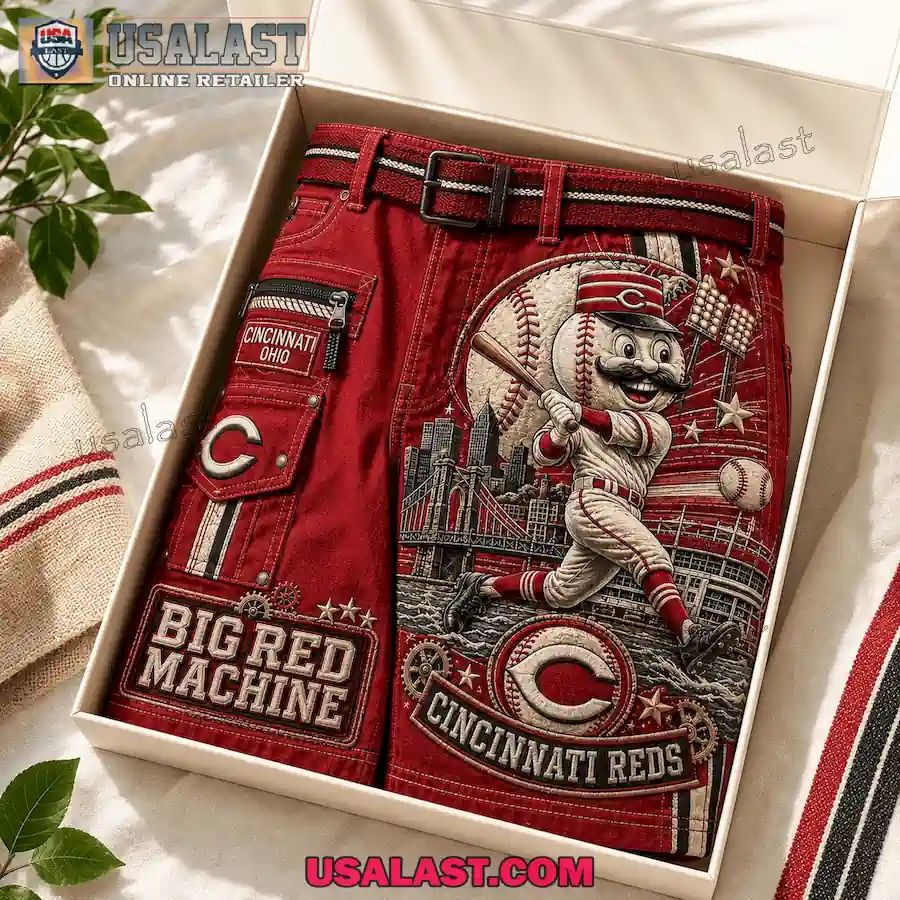 Cincinnati Reds Big Red Machine Men Cargo Short