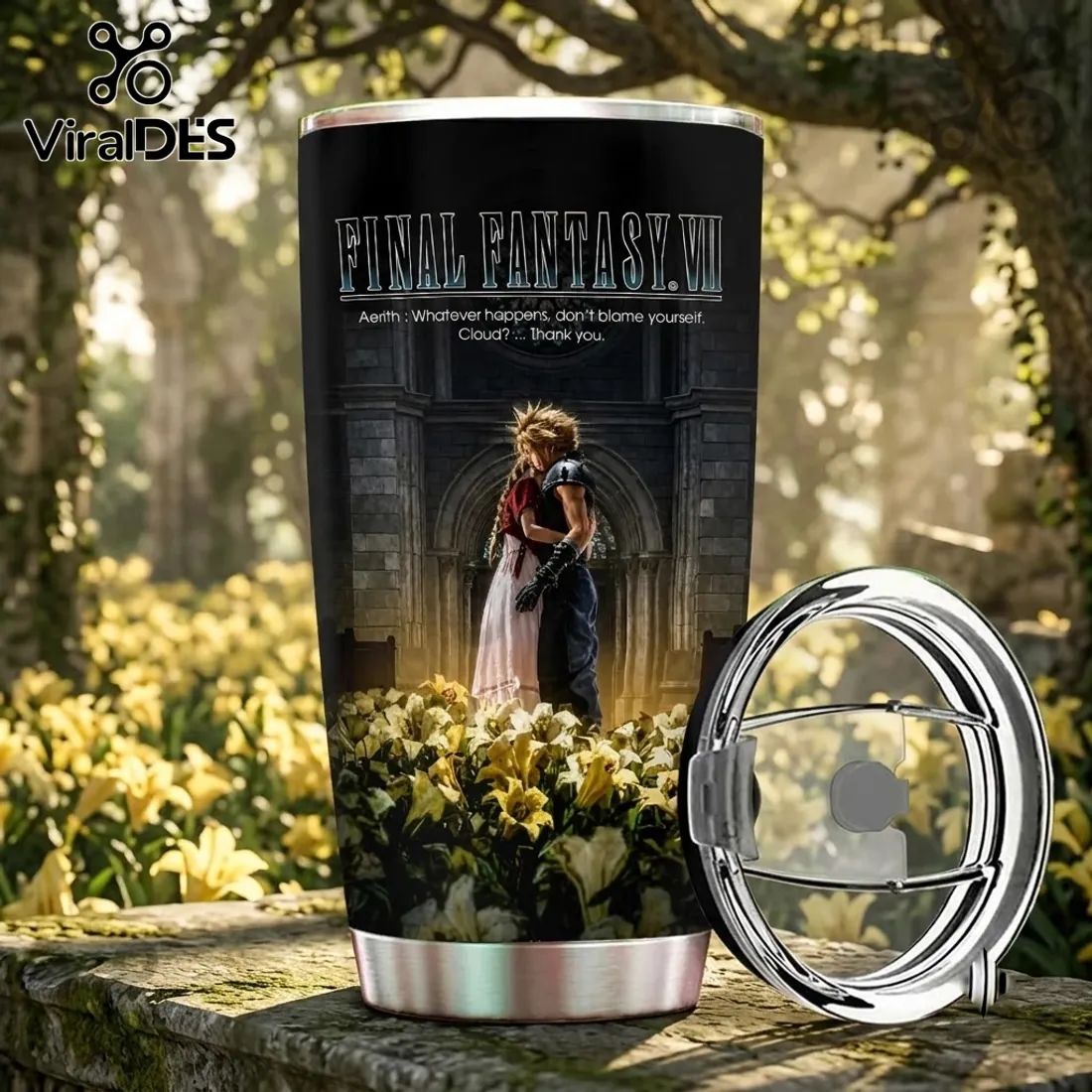 Final Fantasy VII Cloud and Aerith Tumbler