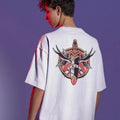 Men’s Oversized Back Printed Streetwear T-Shirt | Trendy Graphic Print Cotton