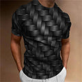 Simple Men's T-Shirt Geometric Pattern 3d Printed Men Top Casual Oversized-Shirt