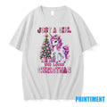 Just A Girl Who Loves Christmas Unicorn Tree Tshirts Sweater