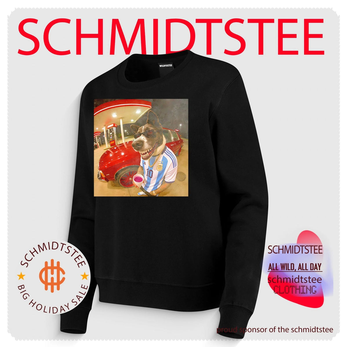 Argentina number 10 Wacky Dog at gas station meme shirt