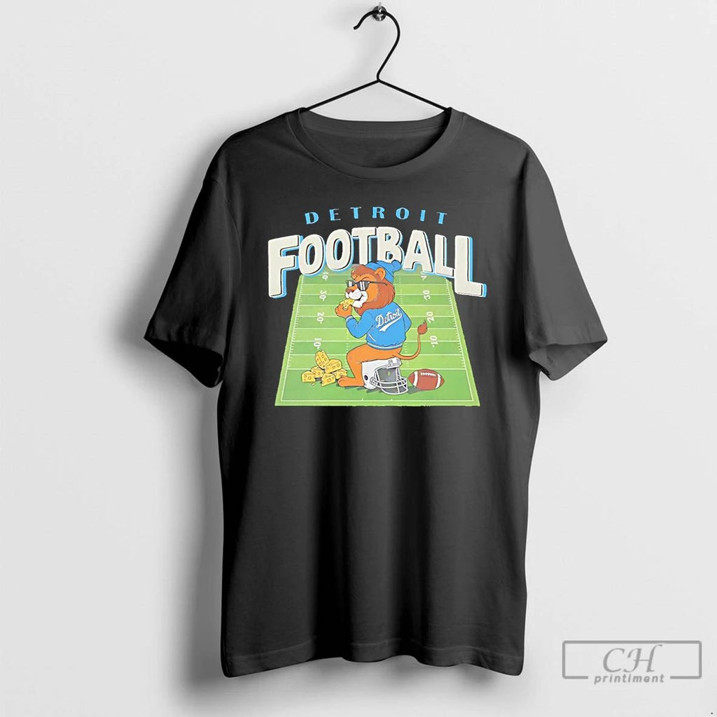 Classic Detroit Football Eat Cheese Mascot Stadium T Shirts
