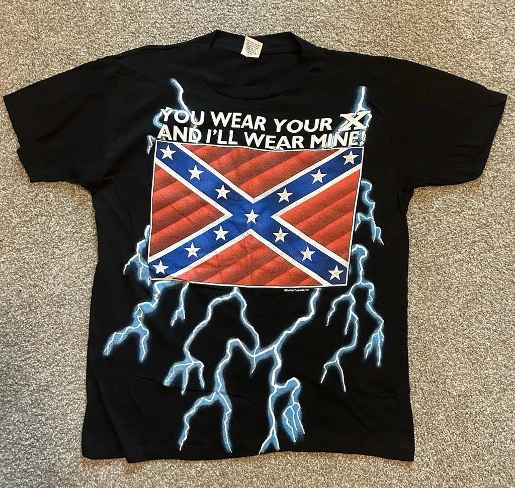 Vintage 90s “You Wear Your X And I’ll Wear Mine” Black Thunder Large T-Shirt