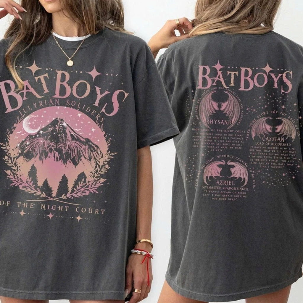 Bat Boys Shirt, ACOTAR Comfort Colors, Rhysand Tee, Cassian T-shirt, Sarah J Maa