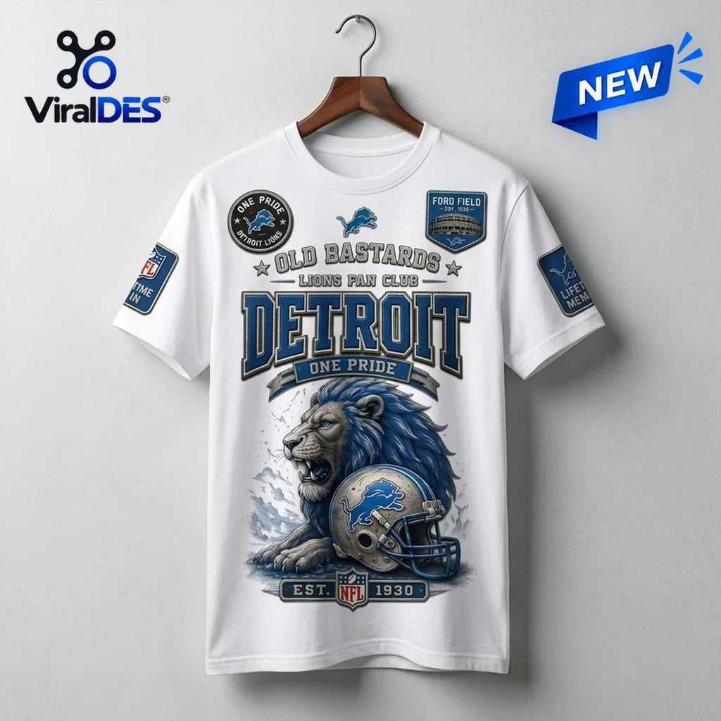 Detroit Lions Old Bastards Mascot T-Shirt