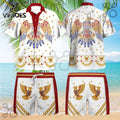 Elvis Presley Gold Eagle Hawaiian Shirt and Shorts