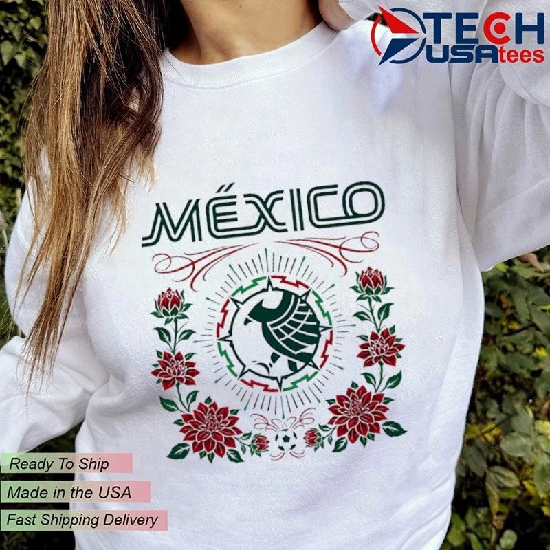 Mexico National Football Team flowers logo shirt