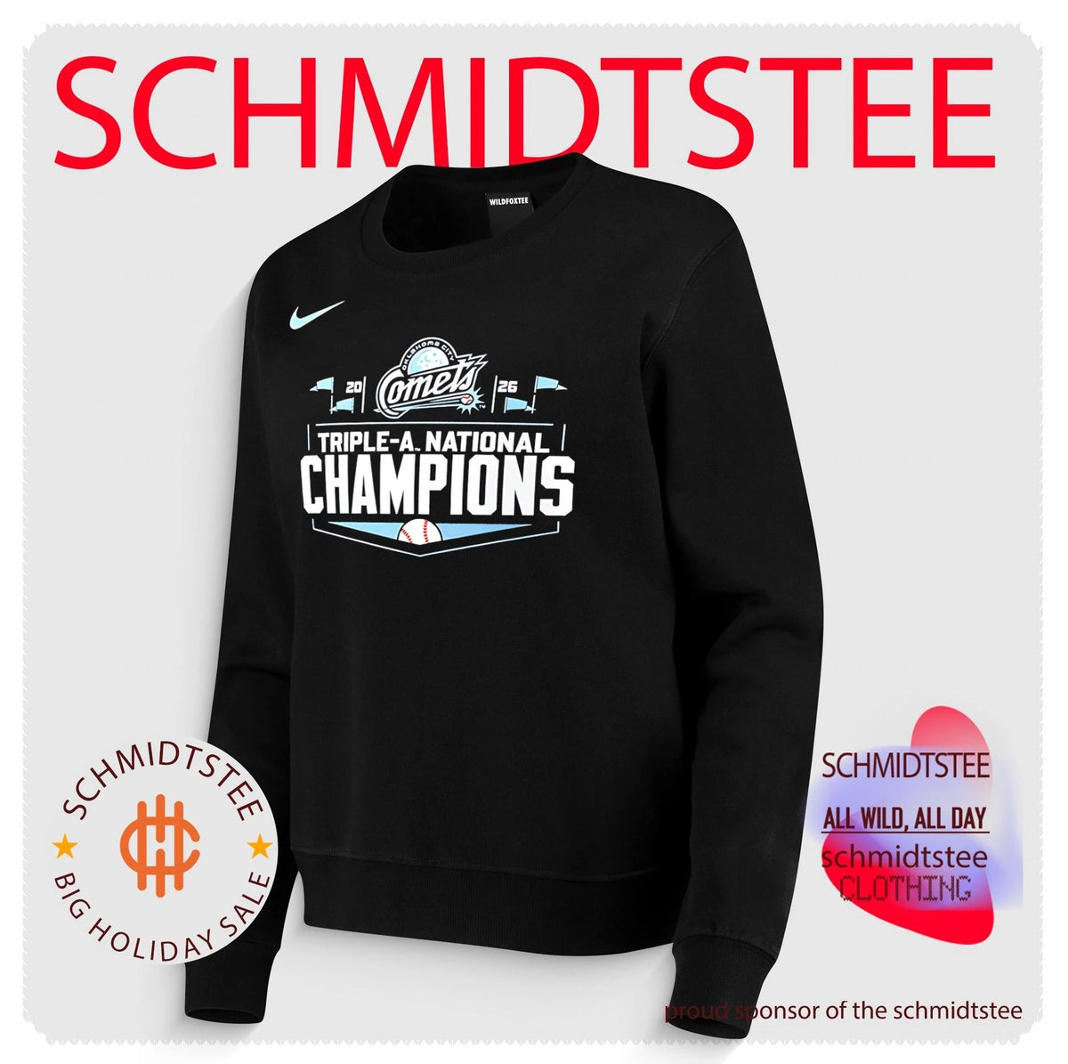 Oklahoma City Comets 2026 Triple-A National Champions logo shirt