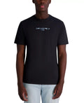 KARL LAGERFELD Paris Black T-Shirt Cotton Lightweight Camo Logo Regular Fit S