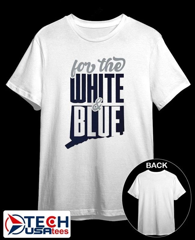 UConn Huskies for the white and blue T-shirt