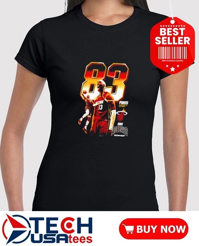 Bam Adebayo Miami Heat Second-Most Points in an NBA Game Milestone shirt