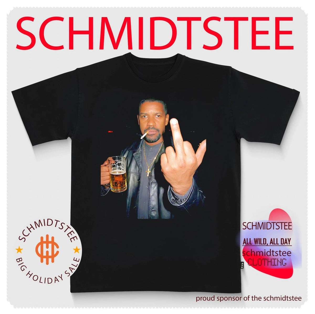 Training Day Denzel Washington middle finger shirt