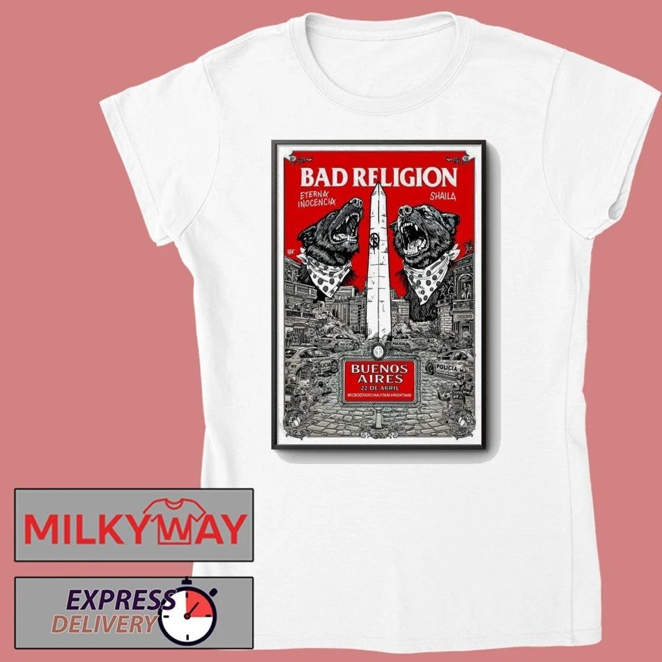 Bad Religion Apr 22 2026 Microstage Malvinas Argentinas In Buenos Aires Argentina Poster shirt