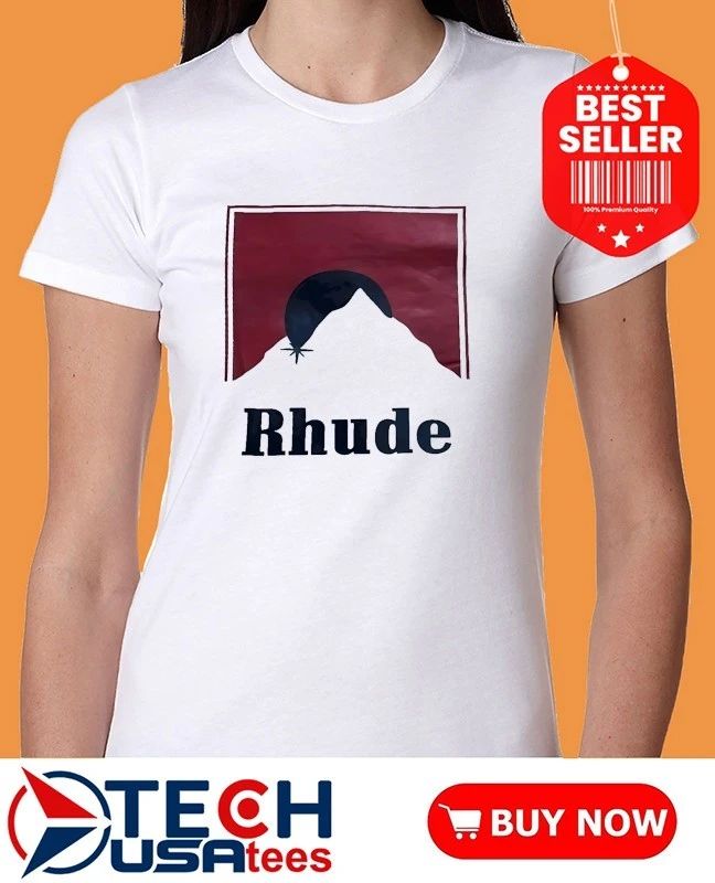 Rhude mountain and moon logo shirt