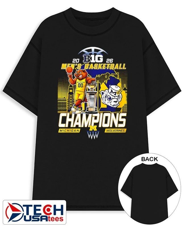 Michigan Wolverines 2026 Big 10 Men’s Basketball Champions shirt