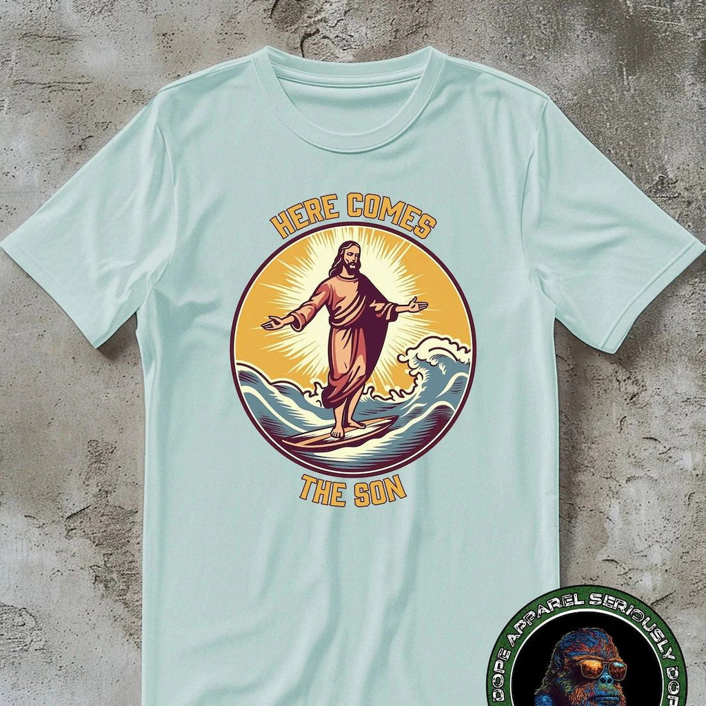 Jesus Shirt Cool Retro Surfing T-Shirt Funny Jesus 90s Graphic Tee Jesus