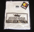 John Son Premium Quality White V-Neck Shirt M-5XL 100% Cotton Piranha Records