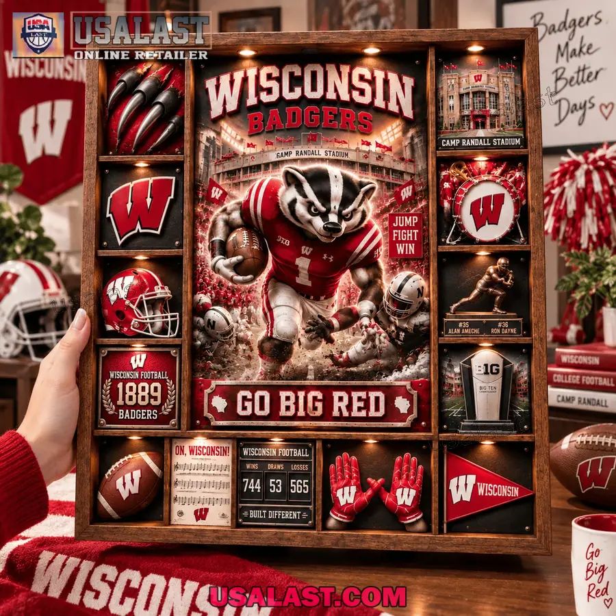 Wisconsin Badgers Custom Frame Light Box