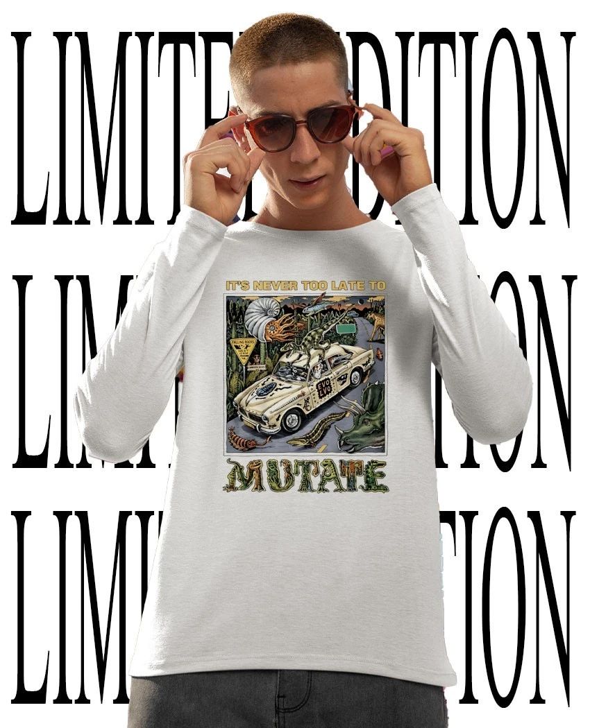 Evolution it’s never too late to mutate prehistoric dinosaurs graphic shirt