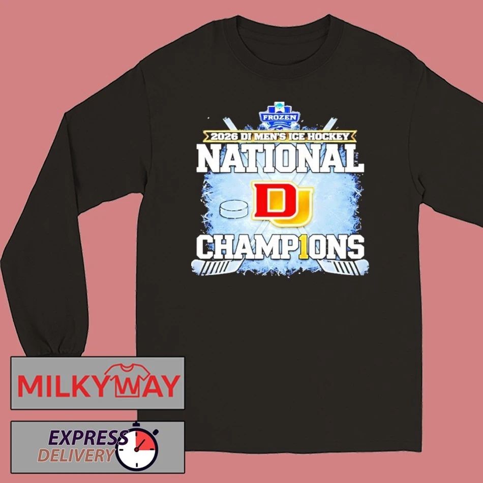 Denver Pioneers Mens Ice Hockey National Champions 26 Logo Shirts