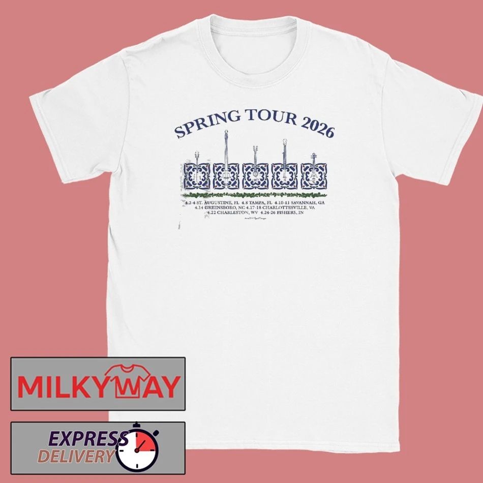 Billy Strings Spring Tour 2026 North America Merch Tee Spanish Tile Themed Two Sided T-Shirt