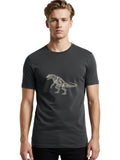 Robot-T-Rex Mens Graphic Tee, 100% Cotton, Casual Summer Wear